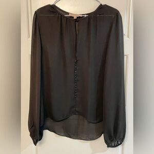 Philosophy Semi-Sheer Button-Front Blouse